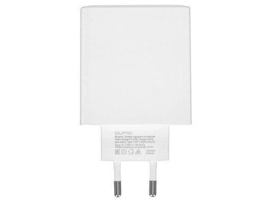 Зарядное устройство Qumo Energy PD 65Вт (0118) USB-A QC3.0 + 2 USB Type-C PD, цвет белый